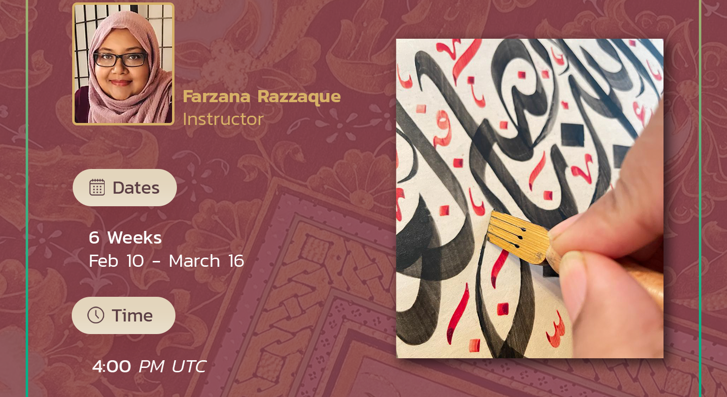 Online: Arabic Calligraphy Appreciation